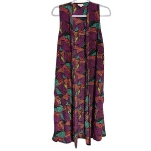 LulaRoe Joy Duster Vest Size Small Womens Ladies Polyester